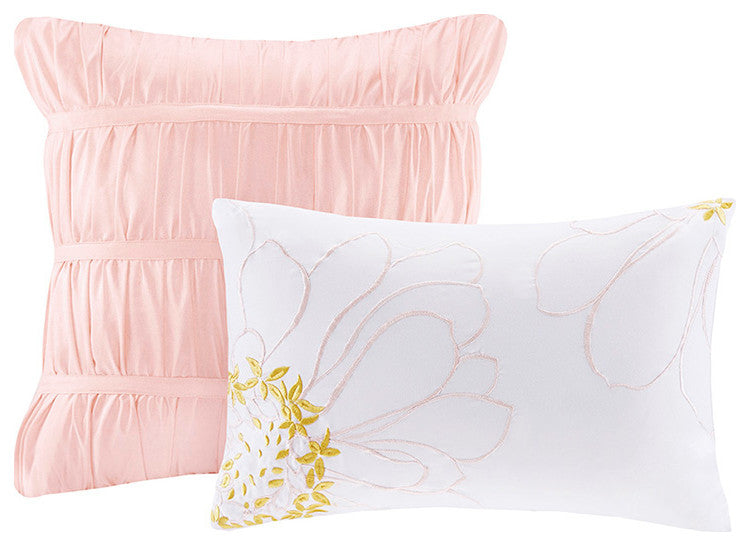 Intelligent Design Waterfall Comforter Set, Blush