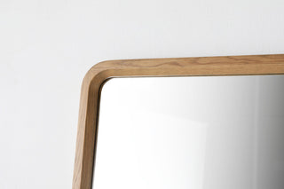 Vela Mirror, Pecan Oak, 36"