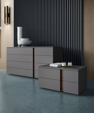 Sierra Nightstand Dark Gull Gray / Left-Facing