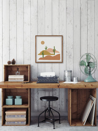 "Cactus Mounds" Framed Painting Print, 24x24