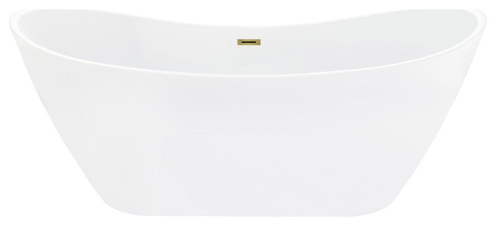Vansza 67"x32" Flatbottom Freestanding Acrylic Soaking Bathtub