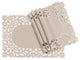 Florence Floral Cutwork Trimed Edge Placemats, Taupe, 14"x 20", Set of 4