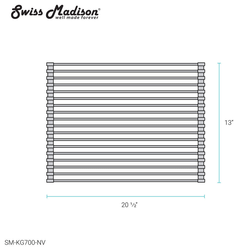 Swiss Madison 20" x 12" Kitchen Sink Grid, Navy Blue