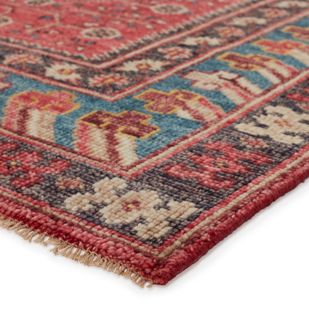 Jaipur Living Donte Hand-Knotted Oriental Red/ Blue Area Rug, 10'x14'