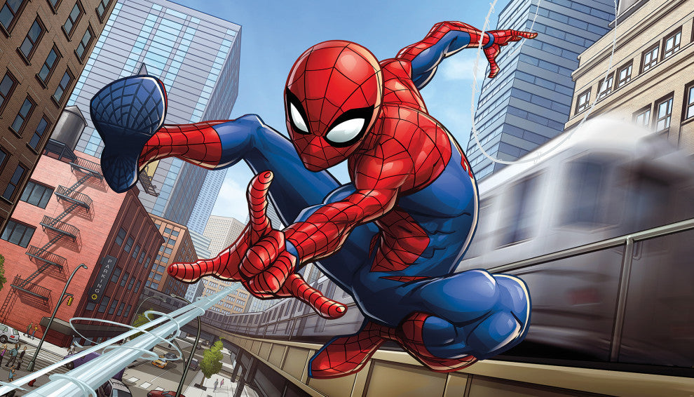 Blue Marvel Spider-Man Peel & Stick Wallpaper Mural