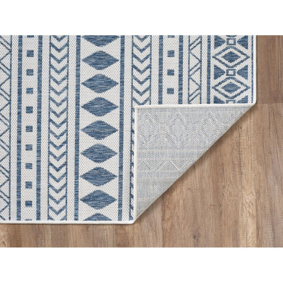 KAS Provo 5776 Ivory/Blue Natura Area Rug, 7'10"x10'10"