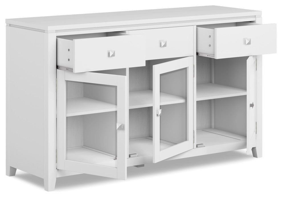 Cosmopolitan Solid Wood Sideboard Buffet, White