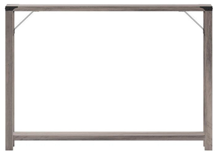 Wyatt Modern Farmhouse Wooden 2 Tier Console Table, Gray Wash