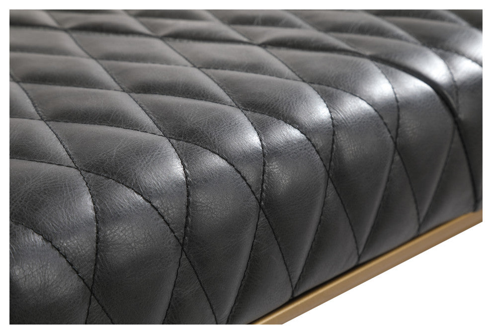 Teatro Bench Onyx Black Leather