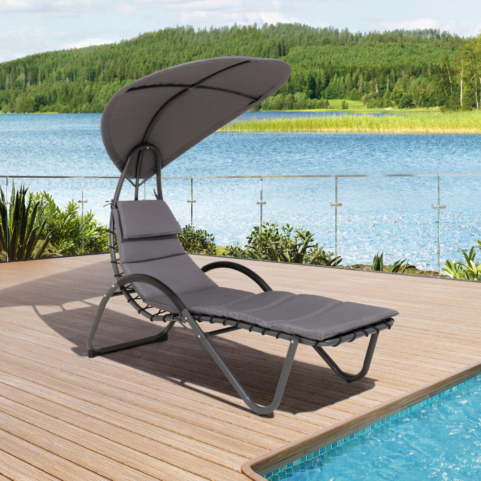 Outdoor Patio Lounge Chair, Canopy
