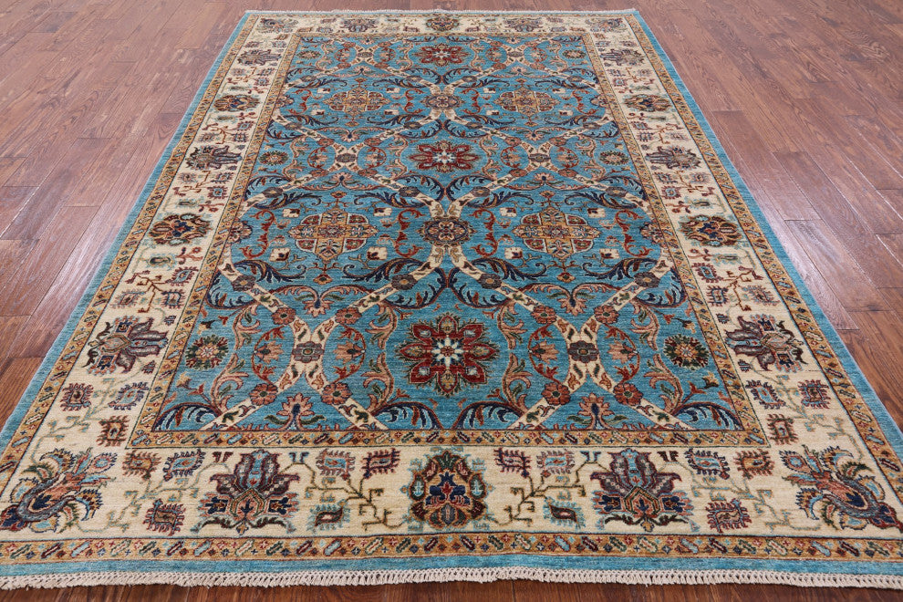 Handmade Persian Tabriz Wool Rug 7' 0" X 9' 8" Q8329