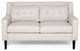 Zahara Fabric Loveseat, Beige and Dark Brown