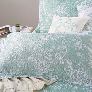 LA Boheme 5 Piece Printed Bed Spread Set, Teal Turquoise, Oversize King