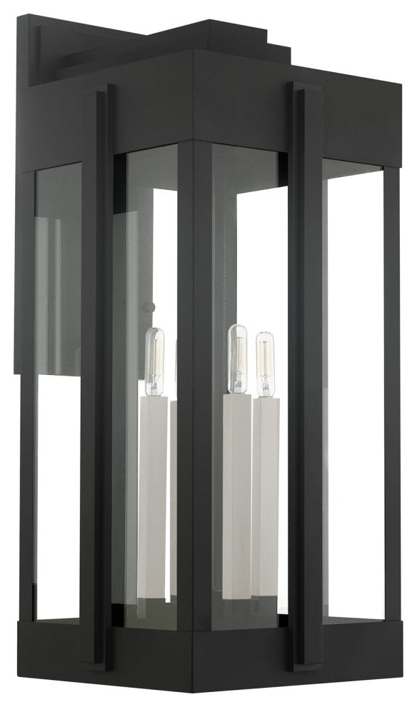 Black Art Deco, Sophisticated Outdoor Wall Lantern