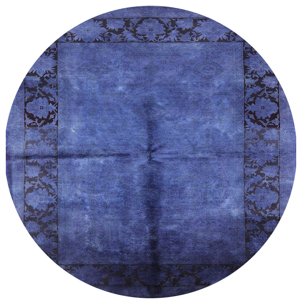 Ahgly Company Indoor Round Mid-Century Modern Area Rugs, 7' Round