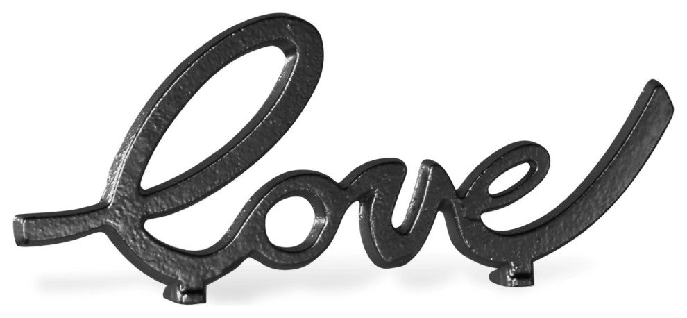 Roven Cast Iron Calligraphic Love Table Decor