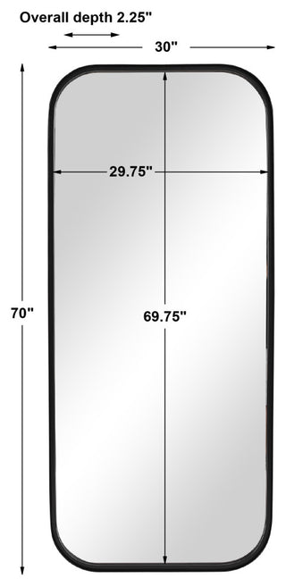 Uttermost Concord Black Tall Iron Mirror