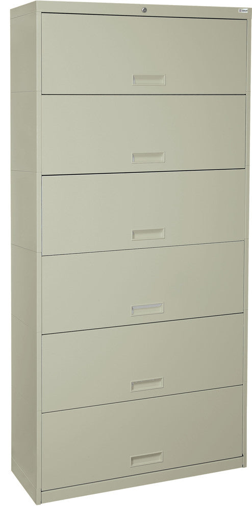 Stak-N-Lok 100 Series 6H Open Shelf, Receding Doors, 30", Legal Depth, White