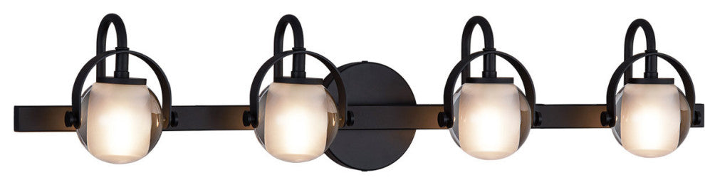 Conduit 4-Light Bath Bar FSN-8064-CLOP-MBLK, Matte Black