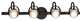 Conduit 4-Light Bath Bar FSN-8064-CLOP-MBLK, Matte Black
