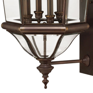 Augusta 4-Light Outdoor Wall Sconce, Copper Bronze