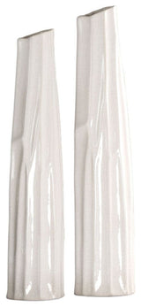Uttermost Kenley Crackled White Vases Set of 2