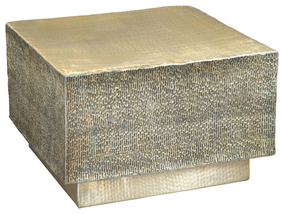 Coffee Table, Square, Aluminum, Metal, Gold, Lounge Cafe Lobby Hospitality