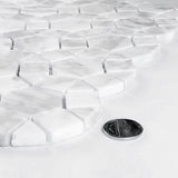Marble 12"x12" Marble Ring Waterjet Mosaic Tile,Calacatta White, Piece