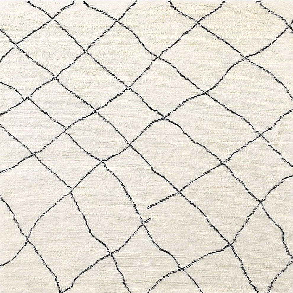 Ahgly Company Indoor Square Mid-Century Modern Area Rugs, 7' Square