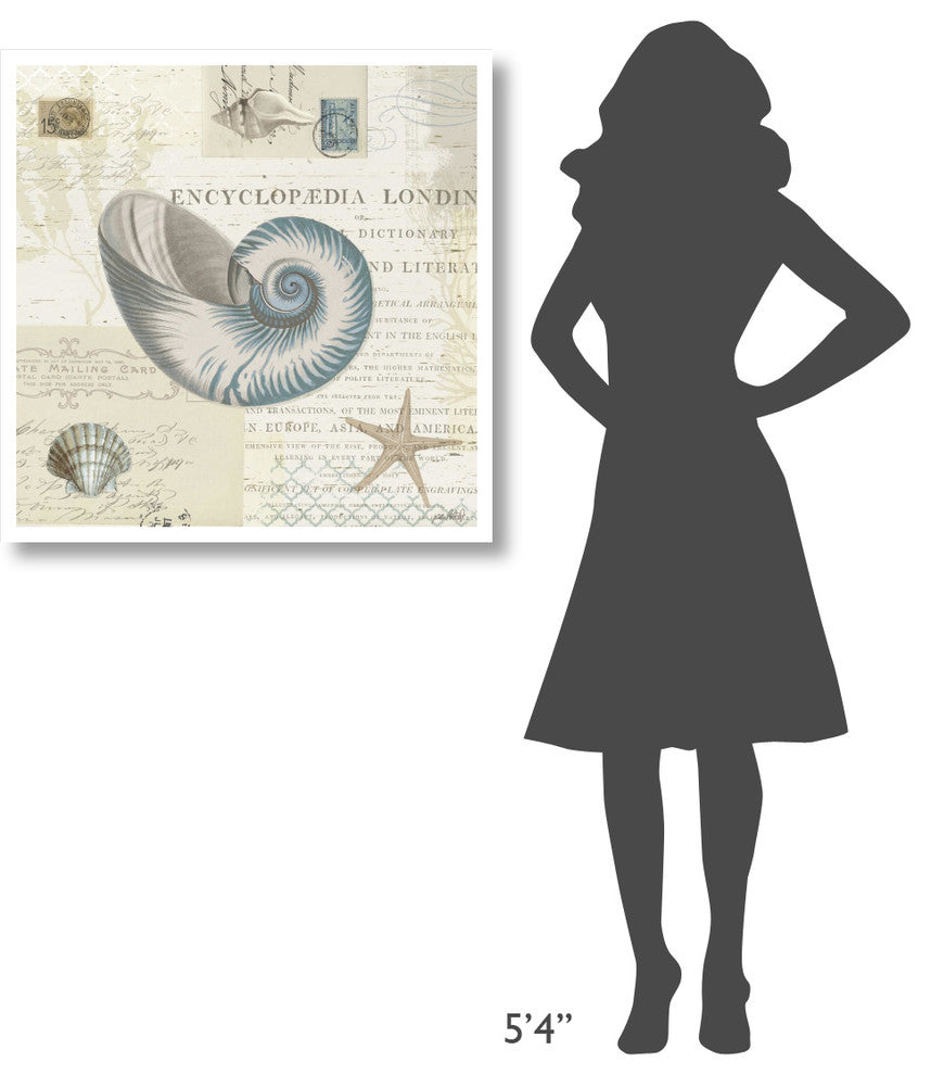 "Beach Wonders III No Butterflies" Digital Paper Print by Katie Pertiet, 32"x32"