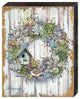Succulent Wreath Wooden Block, 48 x 36