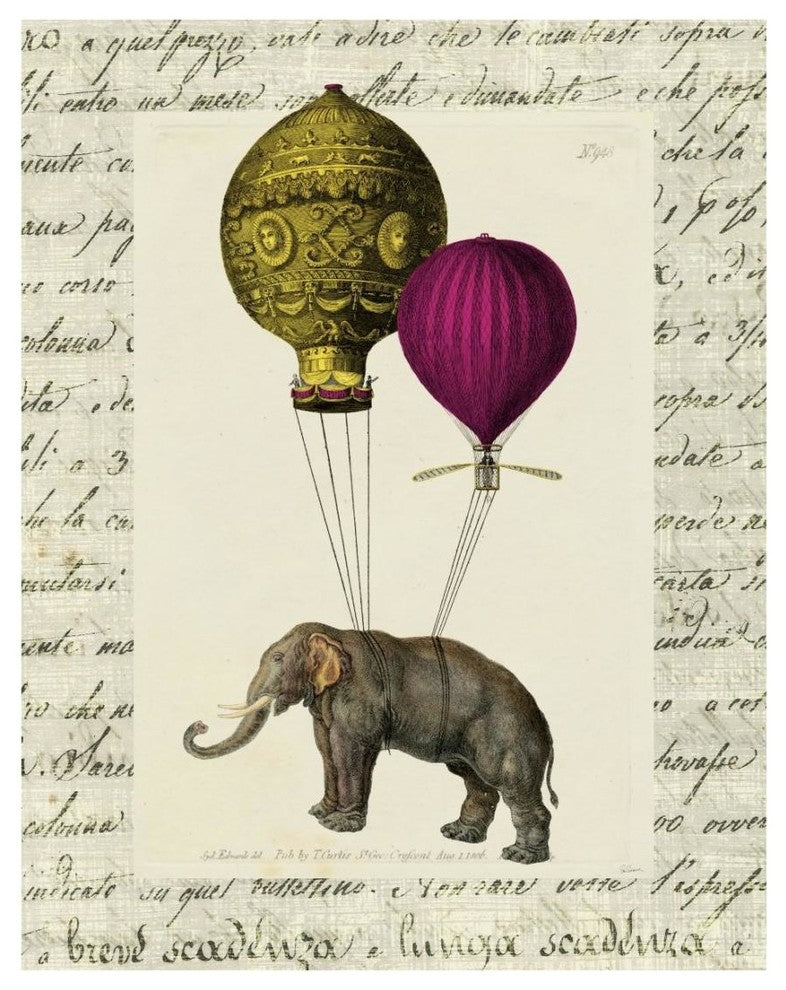 "Elephant Ride II v" Digital Paper Print by Sue Schlabach, 18"x22"