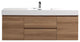 Bliss 60'' Wall Mount Single Sink Modern Bathroom Vanity, Honey Oak
