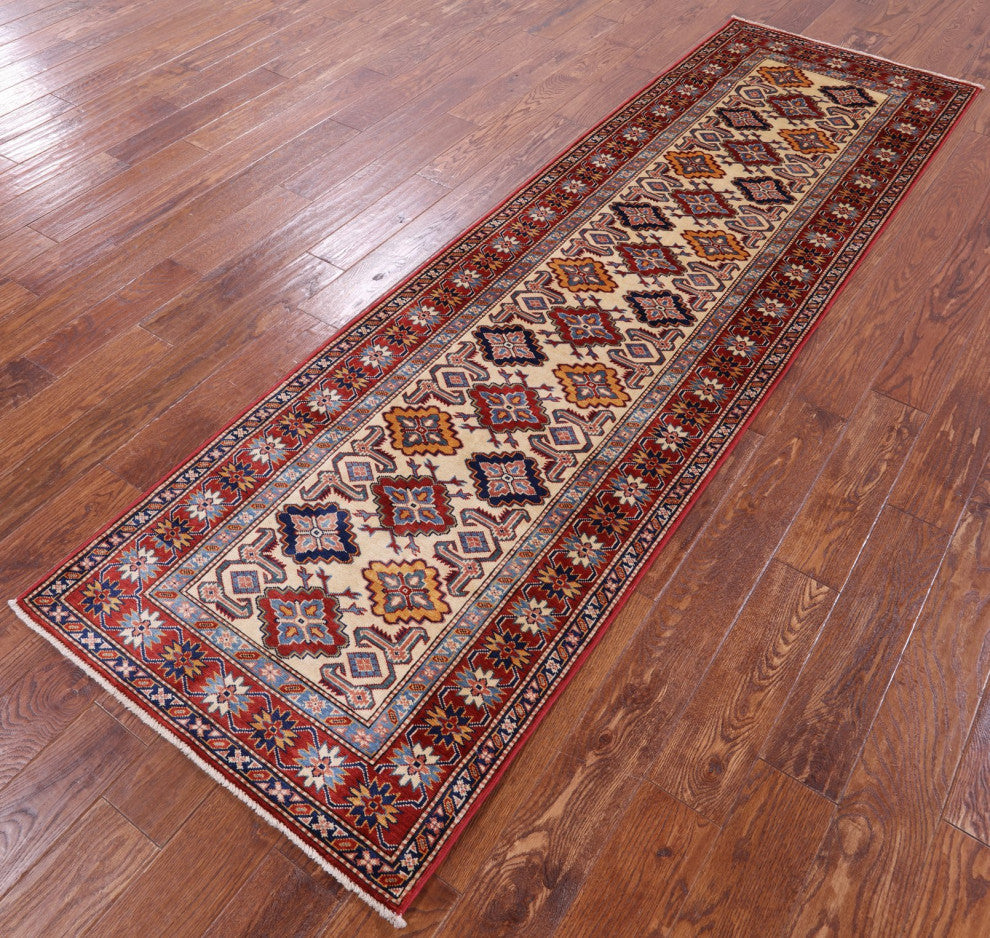 Runner Super Kazak Hand Knotted Wool Rug 2' 9" X 9' 6" Q10647