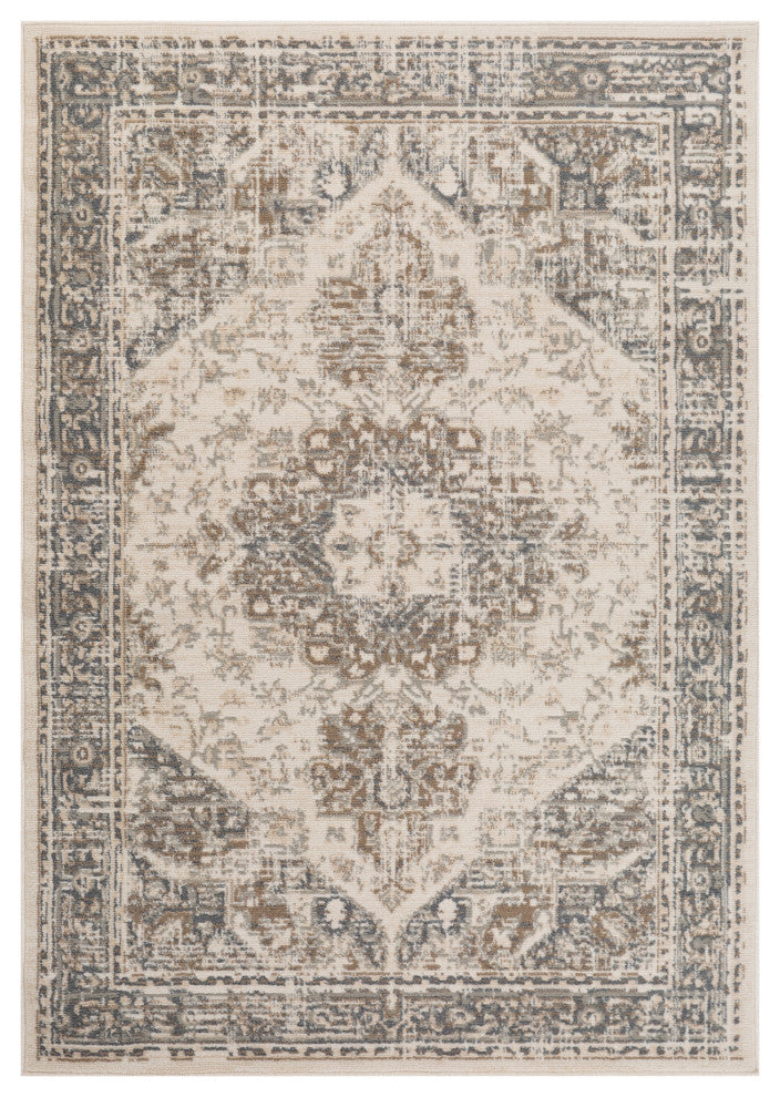 Alpine Hashlei Area Rug, Beige, 7'10" x 10'2", Medallion