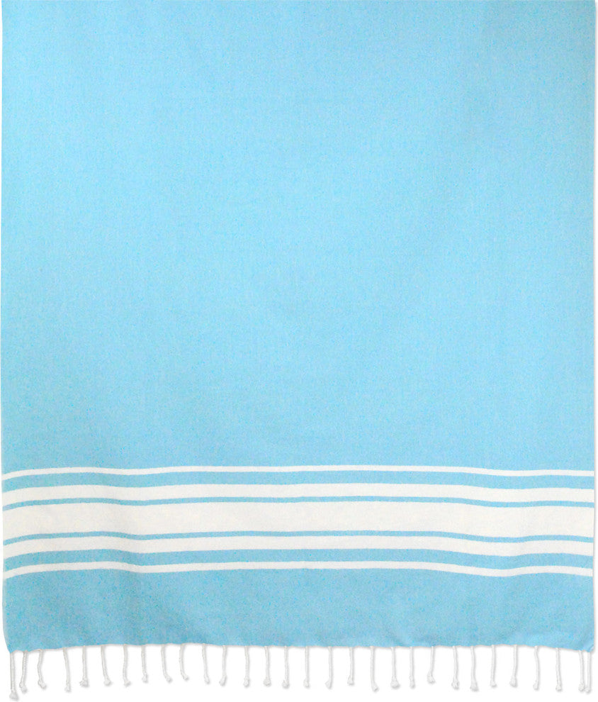 Aqua Variagated Stripe Fouta Towel