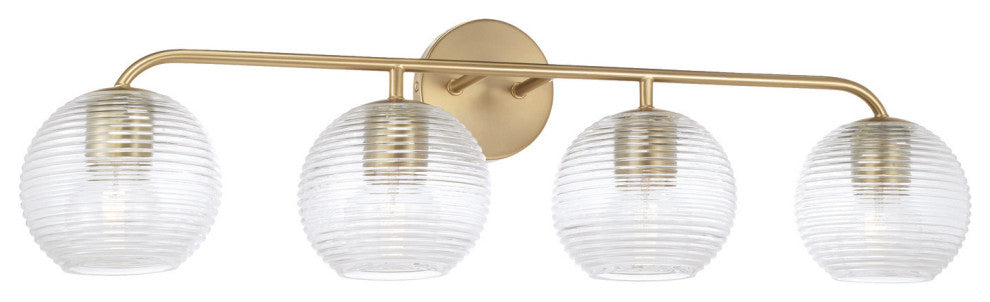 Capital Lighting 149941-544 Dolan 4 Light 34"W Vanity Light - Matte Brass