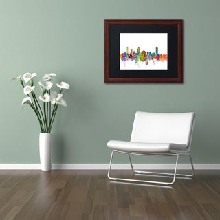 "Montreal, Canada Skyline" Matted Framed Canvas Art by Michael Tompsett
