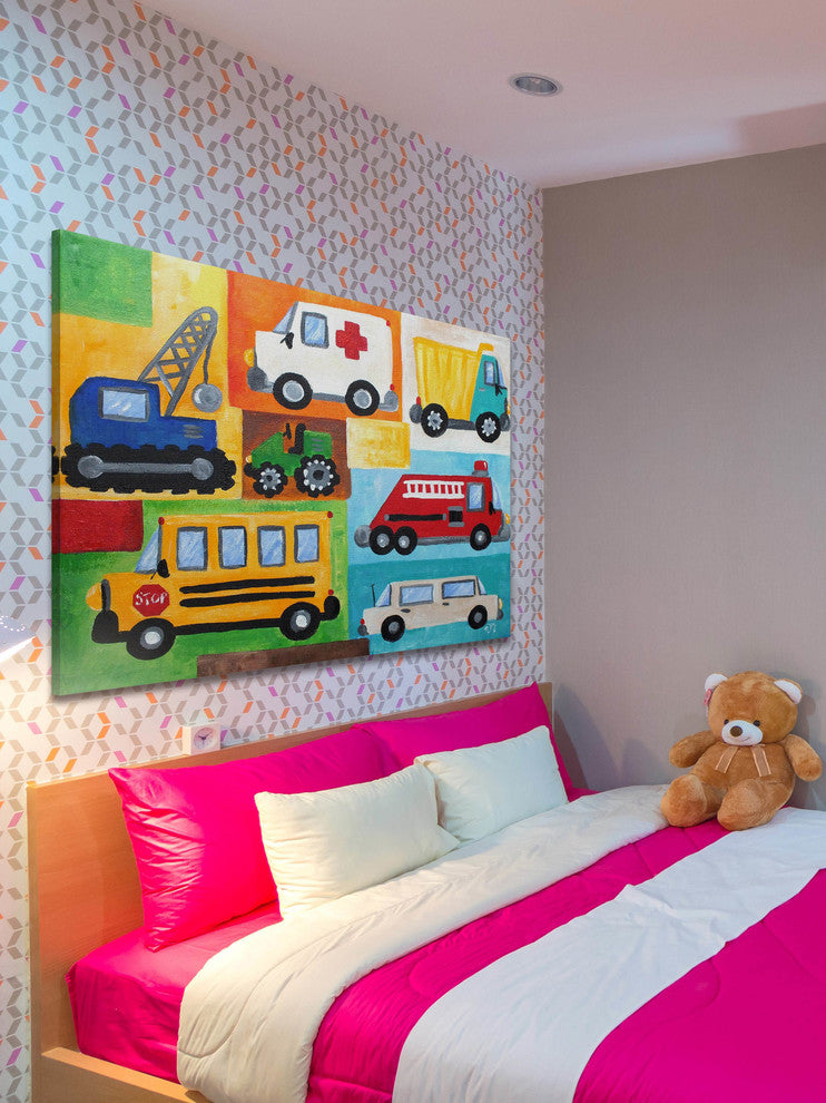 Marmont Hill, "Vroom" by Nicola Joyner Painting Print on Wrapped Canvas, 45x30