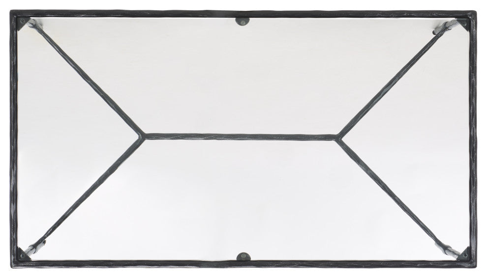Safavieh Couture Isabellina Metal Coffee Table, Black / Clear