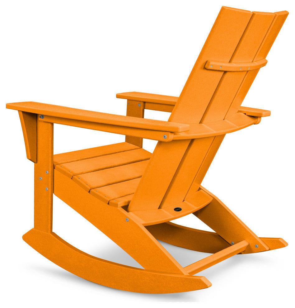 Polywood Modern Adirondack Rocker, Tangerine