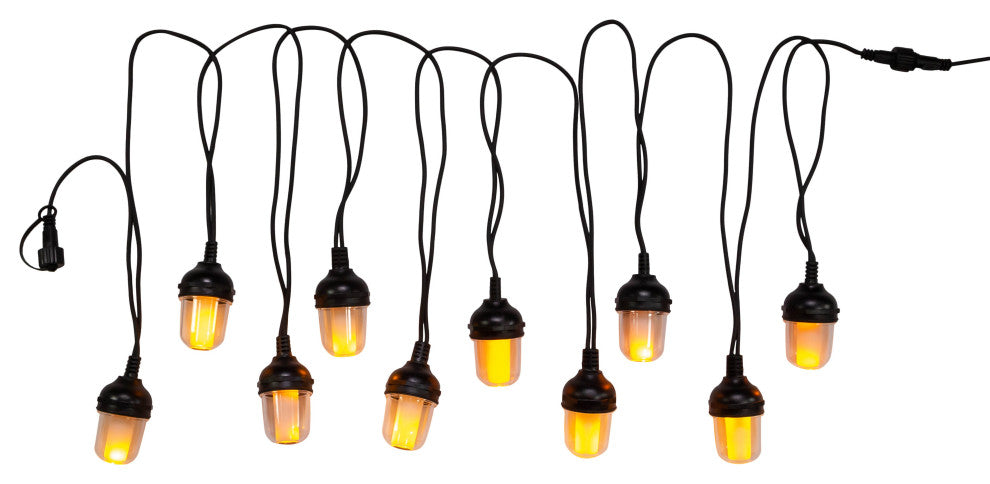 100 Light, 10-Piece Lantern, Flicker Flame Light Set