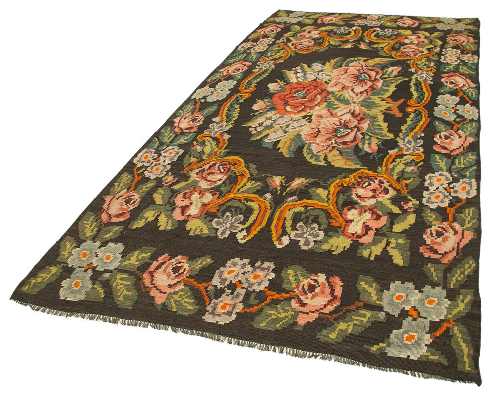 Rug N Carpet - Handmade Moldovian 5' 5'' x 12' 1'' Unique Flatweave Kilim Rug