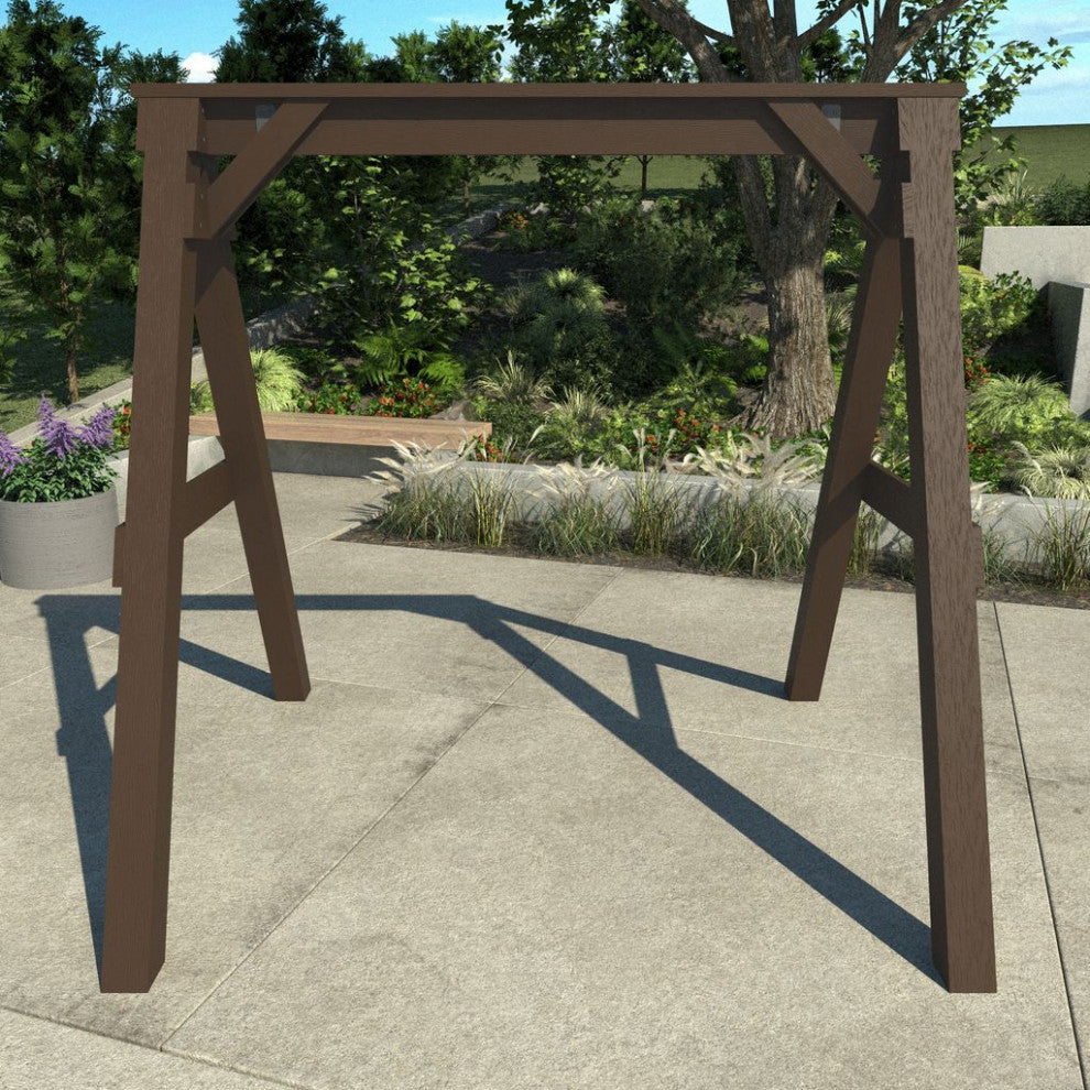 A-Frame Porch Swing Stand, Weathered Acorn