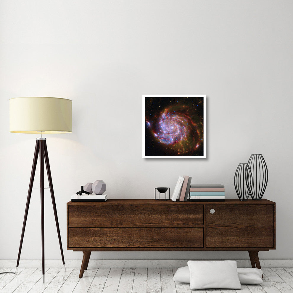 "Spitzer-Hubble-Chandra Composite of M101" Digital Paper Print by NASA, 26"x26"