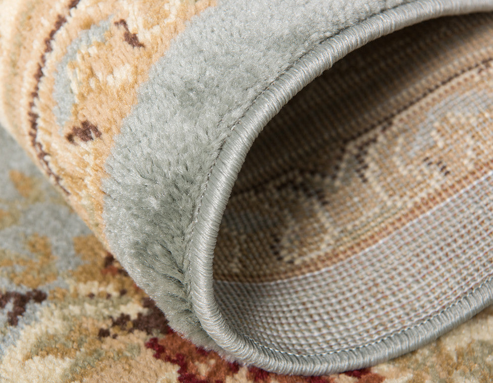 Unique Loom Light Blue Henry Versailles 6' 0 x 9' 0 Area Rug