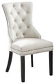 Nikki Velvet Dining Chairs, Set of 2, Cream