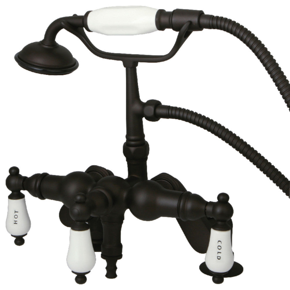 Kingston Brass Adjustable Center Deck Mount Tub Faucet, Oil Rubbed Bronze