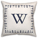 Nautical Monogram - W 18x18 Indoor / Outdoor Pillow
