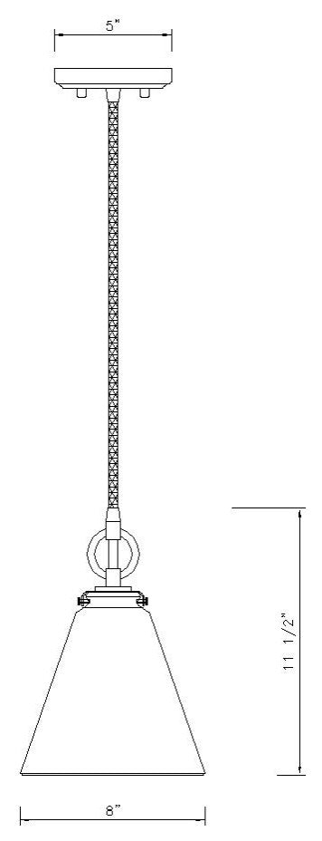 Zlite 3034P8-RB 1-Light Pendant, Clear